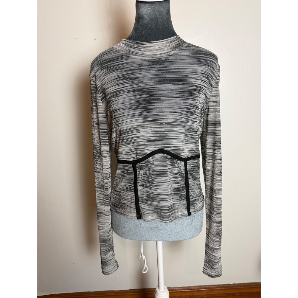Space Dye Mock Neck Corset Top grunge whimsical Whimsigoth‎ mesh sheer festival